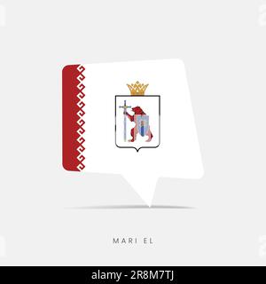 Mari El flag bubble chat icon Stock Vector