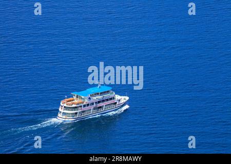 Lake towada and cruise ships Stock Photo