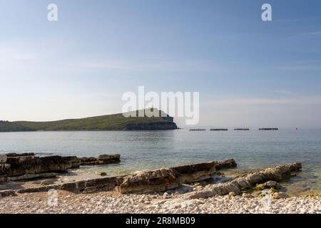 beautiful view on Porto Palermo in Albania Stock Photo