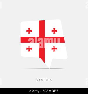 Georgia flag bubble chat icon Stock Vector