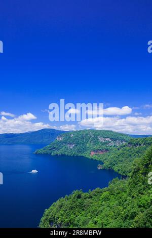 Lake towada and cruise ships Stock Photo