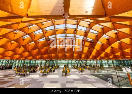 Split, Croatia - May 29, 2023: Terminal of Split Airport (SPU) in Croatia. Stock Photo