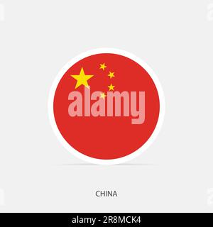 China round flag icon. Round World Flags Vector illustration Icons Set ...