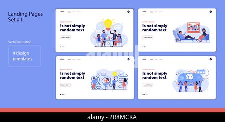 Group discussion and consultation set Stock Vector