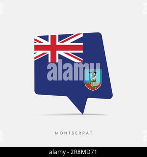 Montserrat flag bubble chat icon Stock Vector