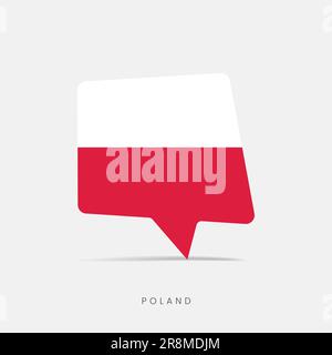 Poland flag bubble chat icon Stock Vector