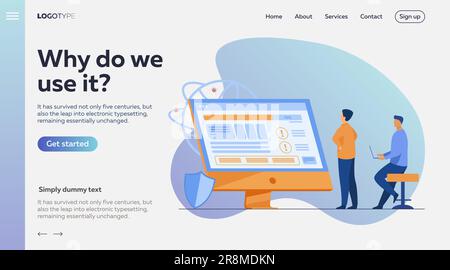 Developers testing software Stock Vector