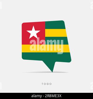 Togo flag bubble chat icon Stock Vector