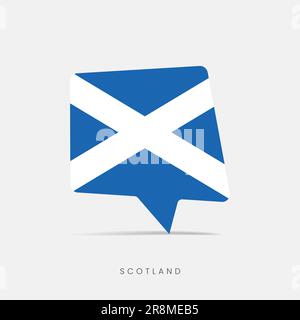 Scotland flag bubble chat icon Stock Vector