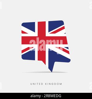 United Kingdom flag bubble chat icon Stock Vector
