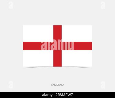 England Rectangle flag icon with shadow. Stock Vector