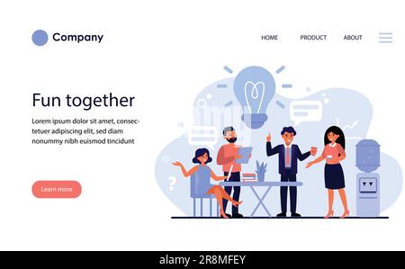 Colleagues making decision at meeting [Converted] Stock Vector