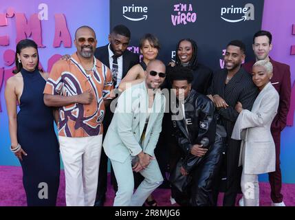 (L-R) I'M A VIRGO Cast - Britni Camacho, Mike Epps, Britni Camacho, Mike Epps, Kendrick Sampson, Carmen Ejogo, Brett Gray, Olivia Washington, Jharrel Jerome and Kara Young, Kendrick Sampson, Carmen Ejogo, Brett Gray, Olivia Washington, Jharrel Jerome, Kara Young, and Ari Frenkel at the Prime Video's I'M A VIRGO Los Angeles Premiere held at the Harmony Gold in Los Angeles, CA on Wednesday, ?June 21, 2023. (Photo By Sthanlee B. Mirador/Sipa USA) Stock Photo