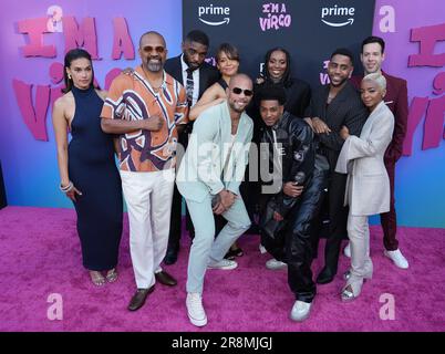 (L-R) I'M A VIRGO Cast - Britni Camacho, Mike Epps, Britni Camacho, Mike Epps, Kendrick Sampson, Carmen Ejogo, Brett Gray, Olivia Washington, Jharrel Jerome and Kara Young, Kendrick Sampson, Carmen Ejogo, Brett Gray, Olivia Washington, Jharrel Jerome, Kara Young, and Ari Frenkel at the Prime Video's I'M A VIRGO Los Angeles Premiere held at the Harmony Gold in Los Angeles, CA on Wednesday, ?June 21, 2023. (Photo By Sthanlee B. Mirador/Sipa USA) Stock Photo