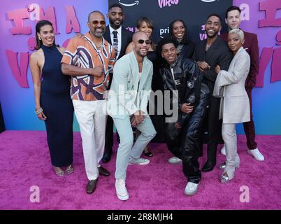 (L-R) I'M A VIRGO Cast - Britni Camacho, Mike Epps, Britni Camacho, Mike Epps, Kendrick Sampson, Carmen Ejogo, Brett Gray, Olivia Washington, Jharrel Jerome and Kara Young, Kendrick Sampson, Carmen Ejogo, Brett Gray, Olivia Washington, Jharrel Jerome, Kara Young, and Ari Frenkel at the Prime Video's I'M A VIRGO Los Angeles Premiere held at the Harmony Gold in Los Angeles, CA on Wednesday, ?June 21, 2023. (Photo By Sthanlee B. Mirador/Sipa USA) Stock Photo