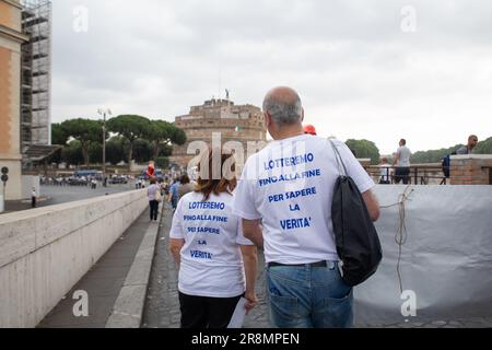 Rome, Italy. 22nd June, 2023. Demonstration in memory of Emanuela Orlandi near Castel Sant'Angelo in Rome, on 14 June 2015 (Photo by Matteo Nardone/Pacific Press/Sipa USA) Credit: Sipa USA/Alamy Live News Stock Photo