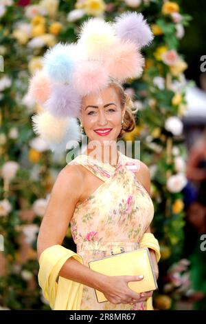 Racegoer Tamara Holmgren on day three of Royal Ascot at Ascot Racecourse, Berkshire. Picture date: Thursday June 22, 2023. Stock Photo