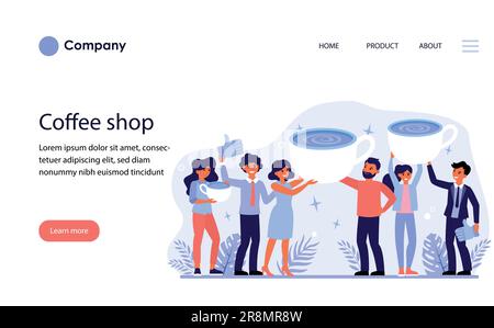 Happy coffee shop customers [Converted] Stock Vector