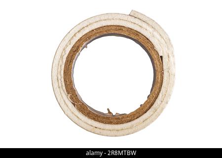 Circle shape adhesive tape isolated on white background. Stock Photo