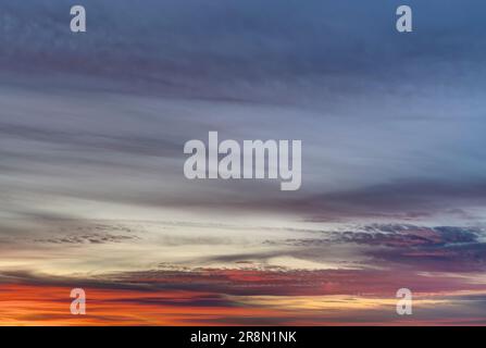 Sunset sky background overlay. Ideal for sky replacement, screen saver or any other application Stock Photo