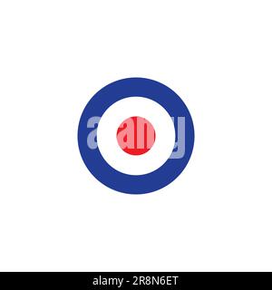 Mod Logo Design. Blue and Red Color Design Stock Vector