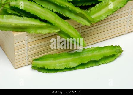 Winged beann (Psophocarpus tetragonolobus), Winged bean Stock Photo