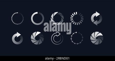 Loading symbols set Stock Vector