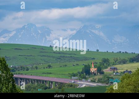 Picturesque landscapes against the backdrop of Belian Tatras, Slovakia Stock Photo