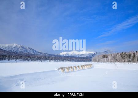 Taushubetsu River Bridge Stock Photo