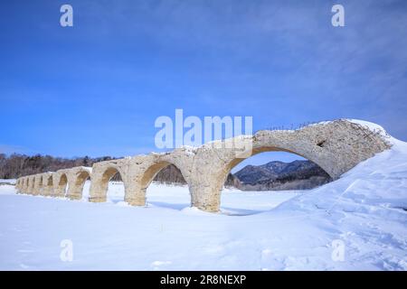 Taushubetsu River Bridge Stock Photo