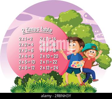 Chart design for times tables Stock Vector Image & Art - Alamy