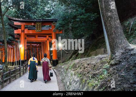 Fushimi Inari gates, Kyoto, Japan Stock Photo