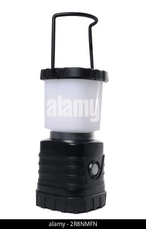 Camping lantern isolated on white. Military training equipment Stock Photo