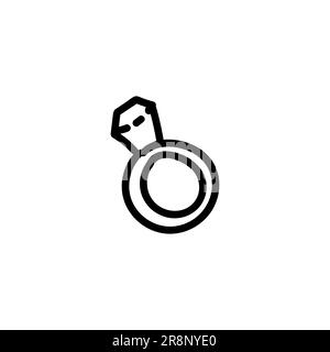 Ring with stone, jewellry. Hand drawn doodle vector illustration isolated on whithe background. Simple drawings with black color. Stock Vector