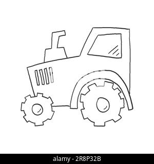 Hand Drawn cute yellow tractor illustration 11887623 PNG