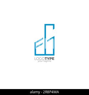 EG Building Logo Simple. Letter EG Icon Stock Vector