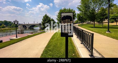 Scioto Mile at Battelle Riverfront Park in Columbus - COLUMBUS, UNITED STATES - JUNE 05, 2023 Stock Photo