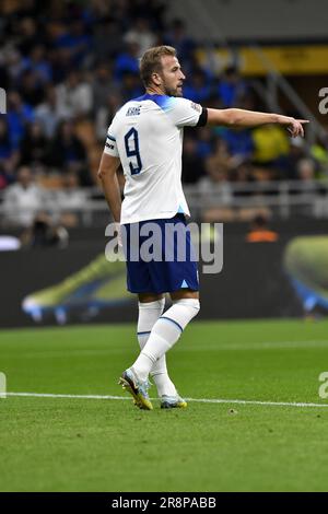 England's captain Harry Kane during the UEFA Nations League football match Italy vs England, in Milan september 23, 2022 Stock Photo