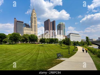 Battelle Riverfront Park - COLUMBUS, UNITED STATES - JUNE 05, 2023 Stock Photo