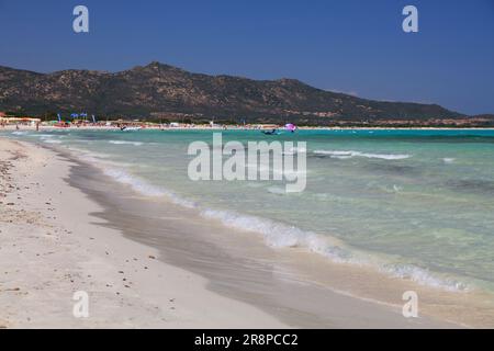 La Cinta perfect beach in Sardinia, Italy. Costa Smeralda region in Sardinia island. Stock Photo