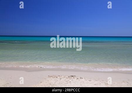 La Cinta perfect beach in Sardinia, Italy. Costa Smeralda region in Sardinia island. Stock Photo