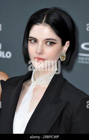 MONTE-CARLO, MONACO - JUNE 16: Ainsley Seiger  attends the opening red carpet during the 62nd Monte Carlo TV Festival on June 16, 2023 in Monte-Carlo, Stock Photo