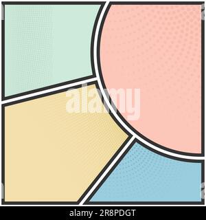 Abstract background in pop art style. A template for comics and creative design. Stock Vector