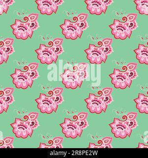 Indian paisley vector seamless pattern Stock Vector