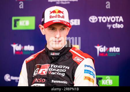 EVANS Elfyn (GBR), TOYOTA GR Yaris Rally1 Hybrid, portrait during the Safari Rally, Kenya. , . WRC World Rally Car Championship, from June 22 to 25, 2023 in Naivasha, Nakuru County, Kenya - Photo Nikos Katikis/DPPI Credit: DPPI Media/Alamy Live News Stock Photo