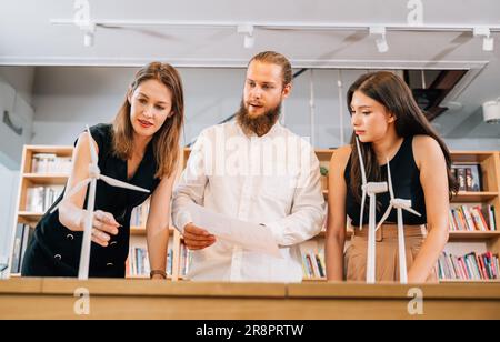 Happy group of business people meeting and brainstorming together Stock Photo