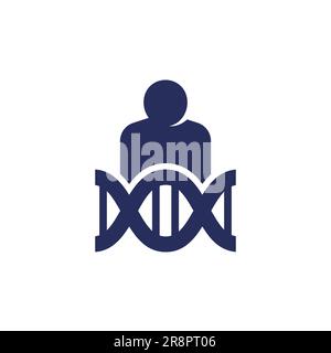 human genome icon with dna Stock Vector