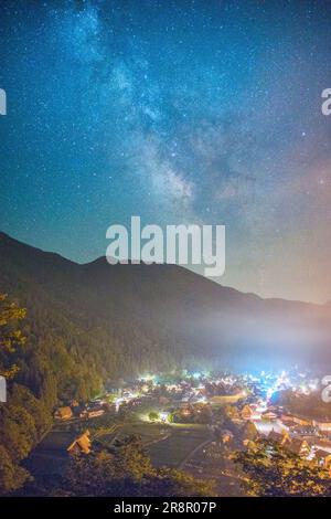 Amanogawa River and Shirakawa-go Stock Photo