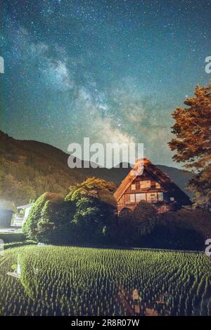 Amanogawa River and Shirakawa-go Stock Photo