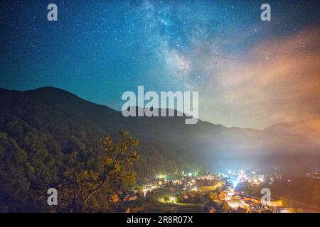 Amanogawa River and Shirakawa-go Stock Photo